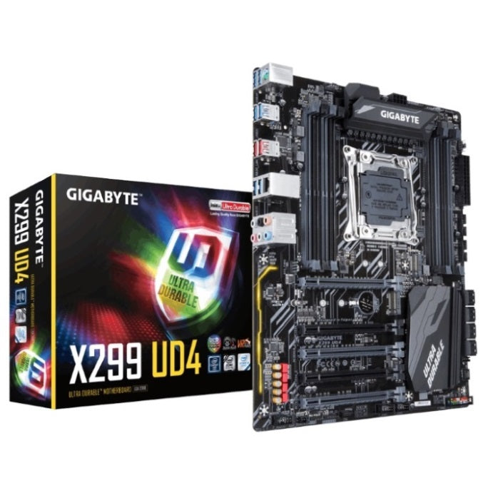 Gigabyte X299 UD4 PRO Ultra Durable ATX MB S2066 8xDDR4 5xPCIe 2xM.2 RAID Intel GbE LAN 8xSATA 6xUSB3.1 TB CF/SLI RGB ~GA-X299-AORUS-GAMING-3-PRO