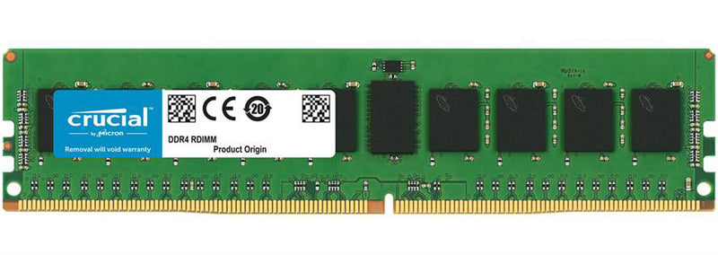 Crucial 16GB (1x16GB) DDR4 RDIMM 2666MHz CL19 ECC Registered Single Stick Server Desktop PC Memory RAM ~ KVR24R17D8/16I ~KVR24R17D4/16I