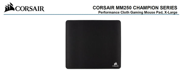 Corsair MM250 Champion Series X-Large Anti-Fray Cloth Gaming Mouse Pad. 450x400mm 2 Years Warranty