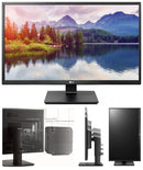 LG 23.8' IPS 5ms Business. Full HD, Monitor w/HAS PIVOT - VGA/DVI/HDMI/DP USB Speakers VESA100mm Height Adjust Stand (LS)