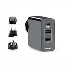 mbeat® Gorilla Power 45W USB-C Power Delivery (PD 2.0) and Dual USB-A World Travel Charger