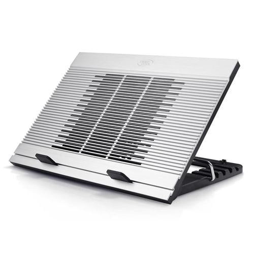Deepcool N9 Notebook Cooler (Up To 17'), 180mm Fan, 5 Angles, Aluminium, Speed Adjustable, Silver