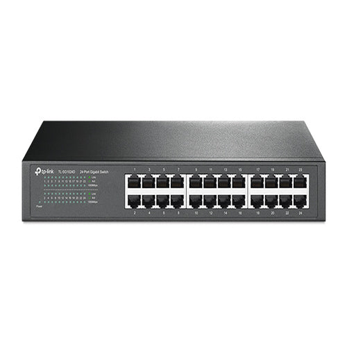 TP-Link TL-SG1024D 24-Port Gigabit Desktop/Rackmount Unmanaged Switch energy-efficient Supports MAC Plug & play 48Gbps Switching Capacity
