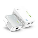 TP-Link TL-WPA4220KIT 300Mbps AV500 Wi-Fi Powerline Extender Starter Kit 500Mbps HomePlug AV 300Mbps Wireless 2x100Mbps LAN 2.4GHz 802.11bgn 300m rang
