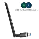 AC1300 Dual Band USB Wifi Adapter with Bluetooth 5.0