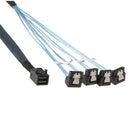 Amphenol Mini-SAS HD to 4 x SATA Cable-SFF-8643 to 4x SATA - 75cm