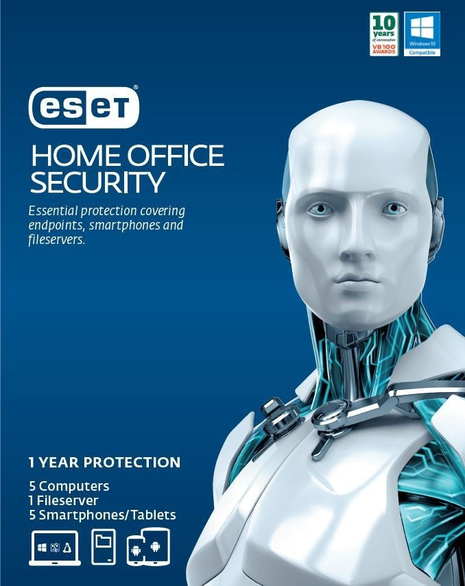 ESET Home Office Security Pack Ã¢ÂÂ 5 Endpoints, 5 Android, 1 File Server, 1Y Digital Key Printed Card (SPECIAL)