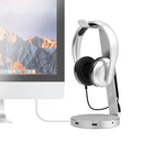 mbeat 'ZACK' Aluminium Headphone Stand with 3.0 Hub and Audio - 4xUSB 3.0,1x 3.5mm Audio Jack & Mic/Data Transfer 5Ghps (LS)