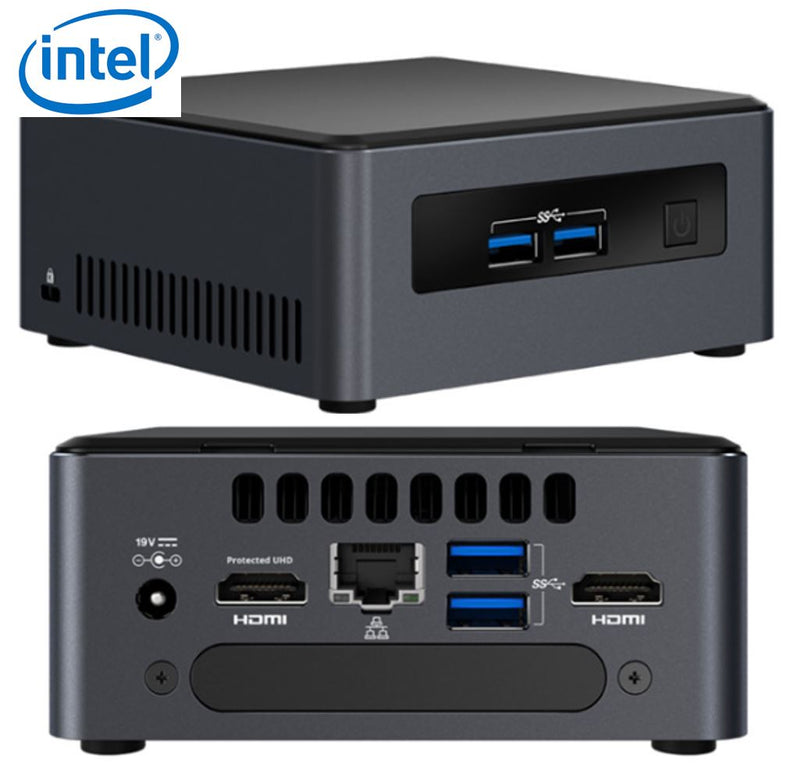 Intel NUC mini PC i7-8650U 4.2GHz 2xDDR4 SODIMM M.2 & 2.5' SSD 2xHDMI 2xDisplays GbE LAN WiFi BT 4xUSB3.0 vPro for DS POS ~SYI-BLKNUC7I7DNK4E