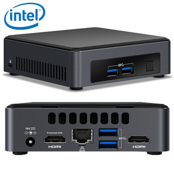 Intel NUC mini PC i7-8650U 4.2GHz 2xDDR4 SODIMM M.2 SSD 2xHDMI 2xDisplays GbE LAN WiFi BT 4xUSB3.0 vPro for DS POS ~SYI-BLKNUC7I7DNH4E