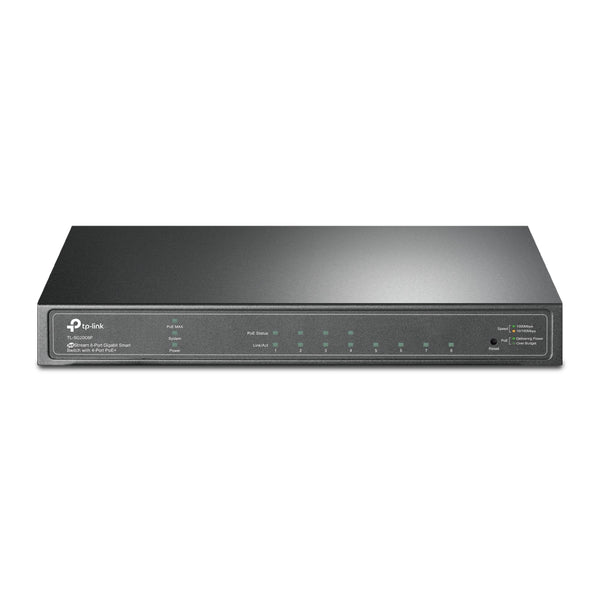 TP-Link TL-SG2008P JetStream 8-Port Gigabit Smart Switch with 4-Port PoE+ Fanless Support Omada SDN, 802.1p CoS/DSCP QOS and IGMP Snooping