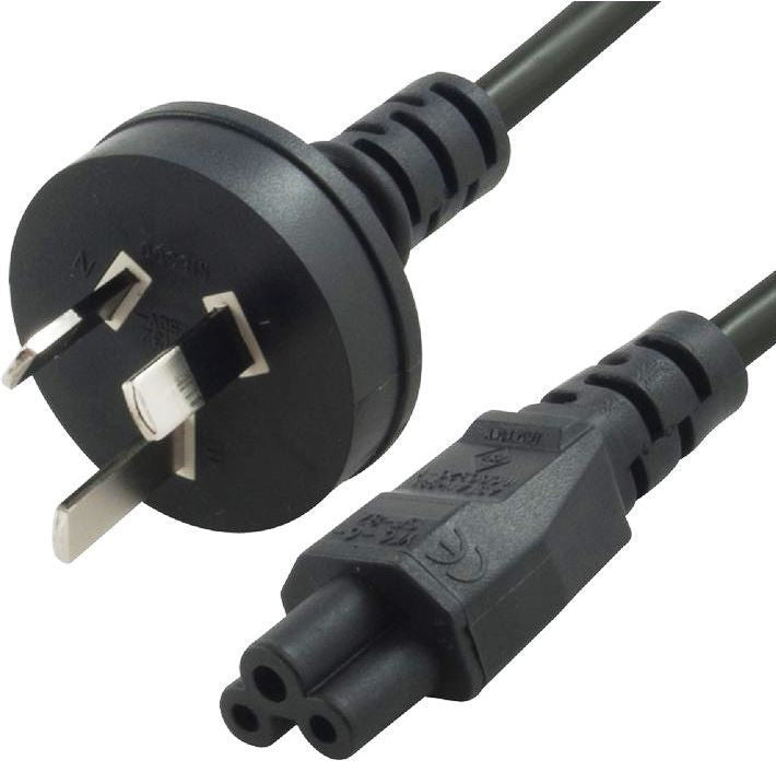 Astrotek AU Power Lead Cord Cable 2m - 3-Pin to Cloverleaf Plug ICE 320-C5 Mickey Type Black 240V 7.5A 3 core for Notebook/Laptop AC Adapter (~CBPOW3C