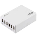 FSP Amport 62 6 ports USB 62W QC 3.0 White Quick Charger - Charge up to 6 mobile devices/1x Qualcomm Quick Charge QC3.0 Fast Charge