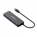 Simplecom CH319 Ultra Slim Aluminium 4 Port USB 3.0 Hub for PC Mac Laptop - Black