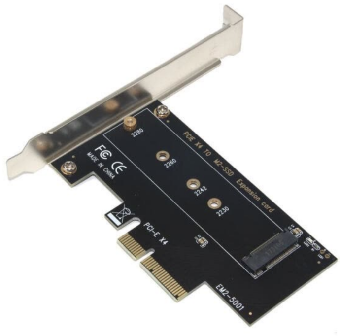 PCI-E x 4 NGFF (SATA) m.2 SSD Adapter Card