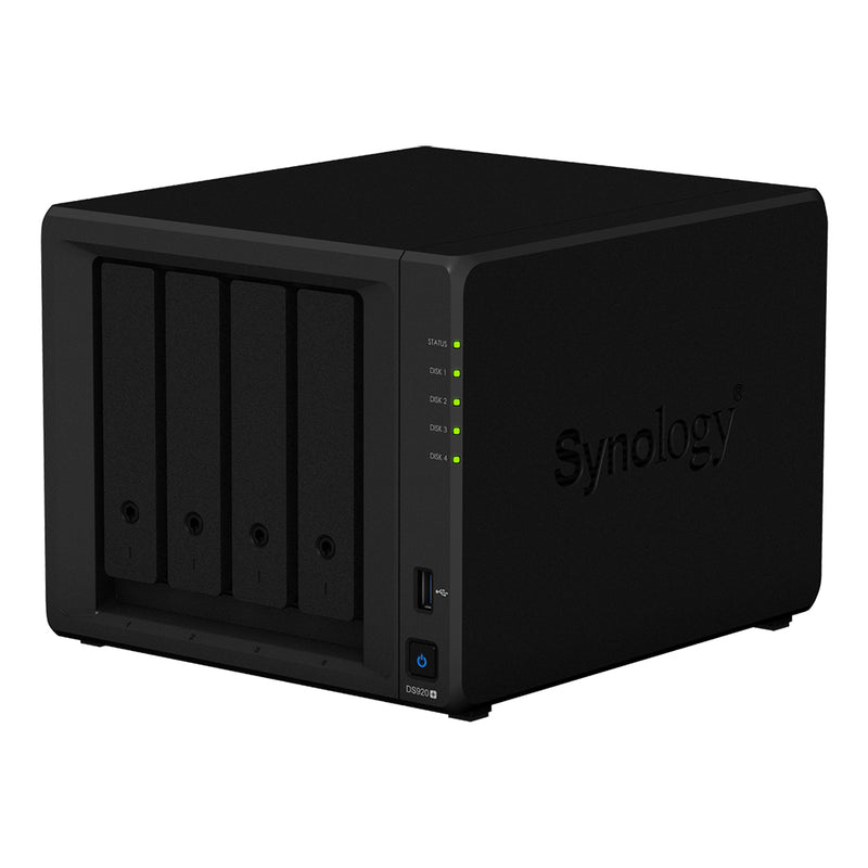 Synology DiskStation DS920+ 4-Bay 3.5" Diskless, Intel Celeron J4125 4-core, 2xGbE NAS (SMB) - 4GB RAM, 2 x USB3, 1 x eSATA 3 yr wty