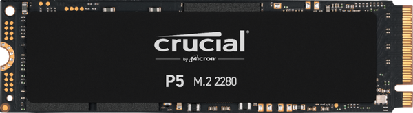 Crucial P5 500GB NVMe PCIe M.2 SSD - 3D NAND 3400R/3000W MB/s 600TBW 1.8mil hrs MTBF Acronis True Image Rapid Full-Drive Encryption 5yrs