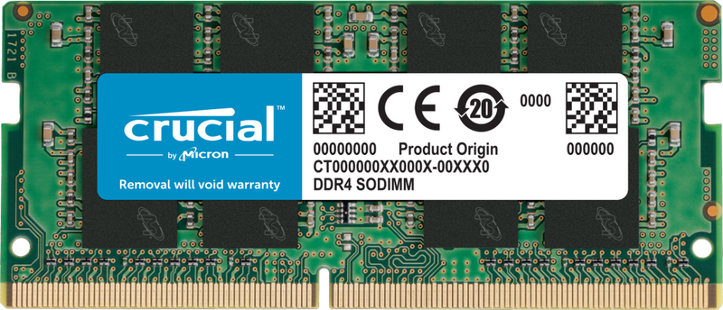 Crucial 8GB (1x8GB) DDR4 SODIMM 3200MHz CL22 Single Ranked Notebook Laptop Memory RAM