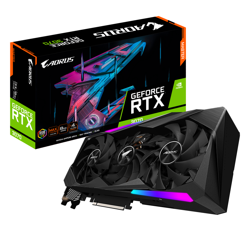 Gigabyte AORUS GeForce RTX™ 3070 MASTER 8G ($150 OFF within system build orders)