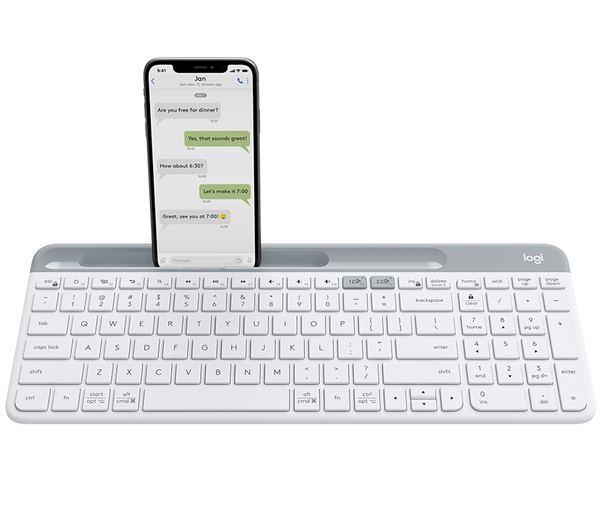 Logitech K580 Slim Multi-Device Wireless Keyboard Graphite/White