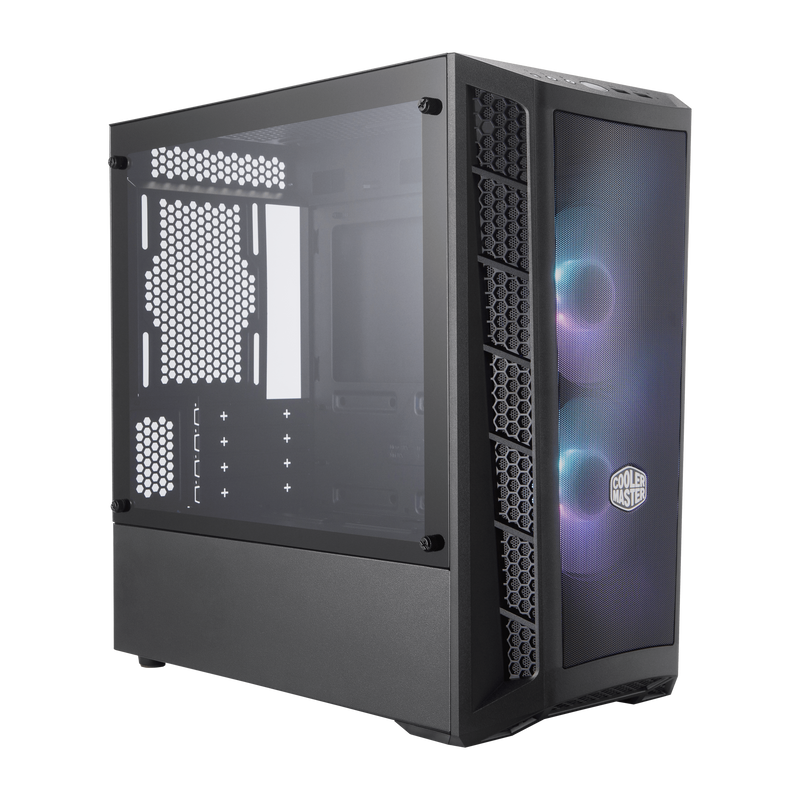 Cooler Master MasterBox MB311L ARGB, mATX Case,  Fine Mesh Front Panel, Tempered Glass, 2x ARGB Fans