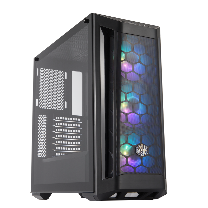 Cooler Master MasterBox MB511 ARGB ATX Case, Tempered Glass, Fine Mesh Front Panel, 3x ARGB Fans