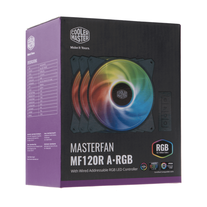 Cooler Master MasterFan MF120R ARGB 120mm 3 Fan Kit