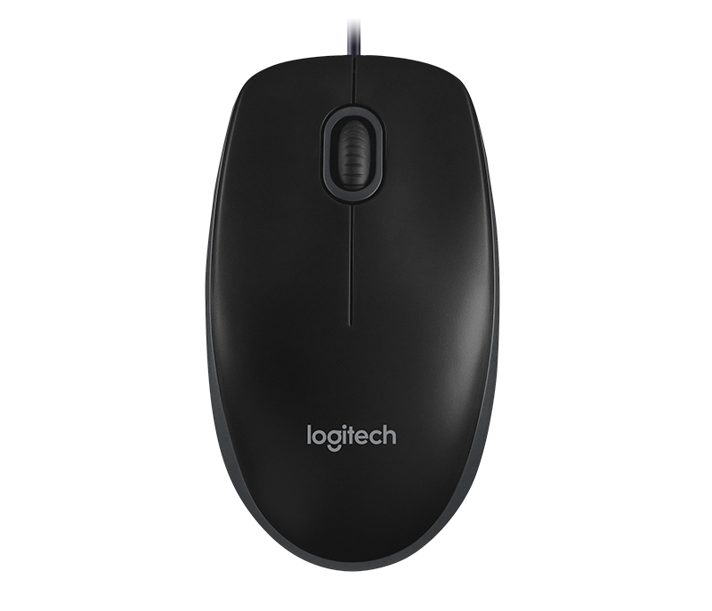 Logitech B100 Optical USB Mouse 800dpi for PC Laptop Mac Tux Full Size Comfort smooth mover 3yr wty