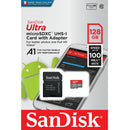 SanDisk 128GB Ultra microSDXC A1 UHS-I/U1 Class 10 Memory Card with Adapter