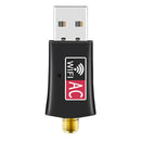 USB Wifi Adapter, 802.11b/g/n/ac Dual Band 2.4GHz/5GHz, 600Mbps with External Antenna