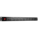 8 Way Power Distribution Unit PDU 1RU 1U 19 Inch Rack Mount 2m Cord Electrical