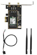 Intel Dual Band M.2 Wireless-AC 9260ac Card, AC1730/Bluetooth 5.0 (PCI-E Adapter Card, Low Profile Bracket & Antenna included)