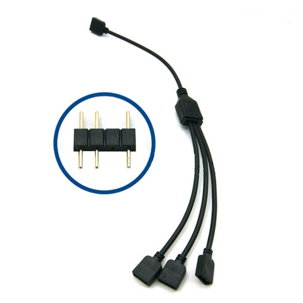 1-to-3 ARGB Splitter Cable, 3-pin/5v