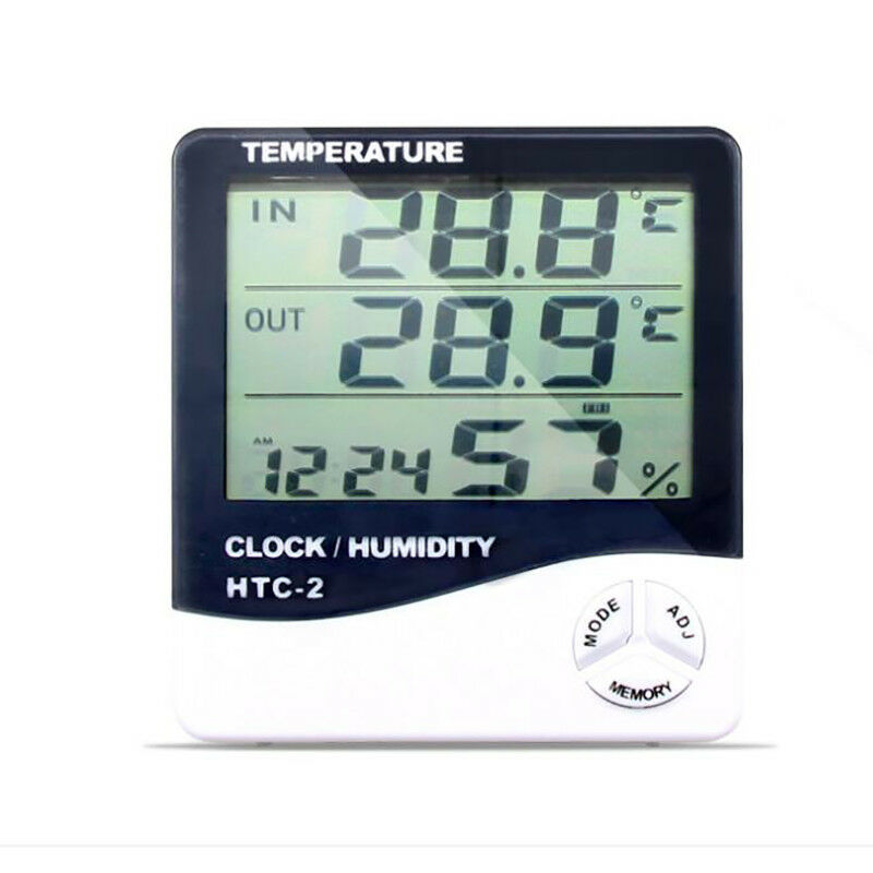 LCD Outdoor Indoor HTC-2 Thermometer Hygrometer Temperature Humidity Meter