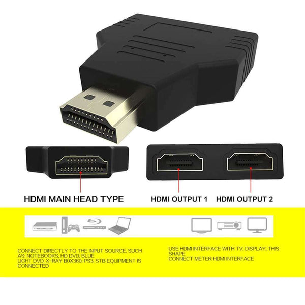 HDMI Splitter - 1 x Male to 2 x Female