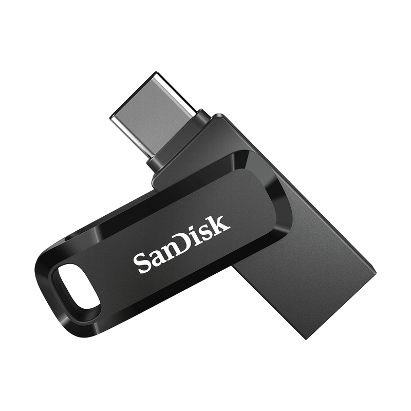 SanDisk 128GB Ultra Dual Drive Go 2-in-1 USB-C & USB-A Flash Drive Memory Stick 150MB/s USB3.1 Type-C Swivel for Android Smartphones Tablets Macs PCs