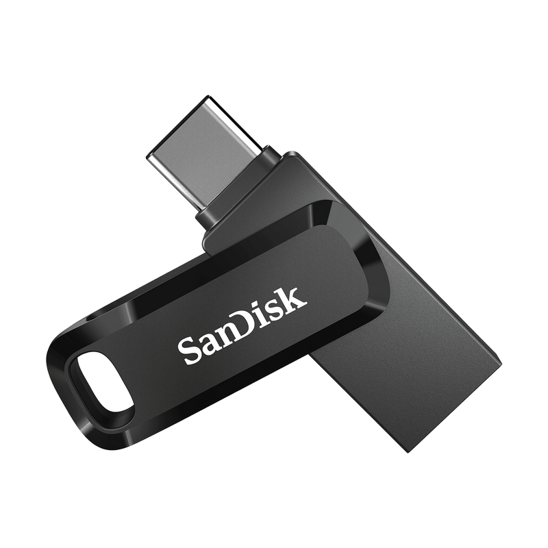 SanDisk 256GB Ultra Dual Drive Go 2-in-1 USB-C & USB-A Flash Drive Memory Stick 150MB/s USB3.1 Type-C Swivel for Android Smartphones Tablets Macs PCs