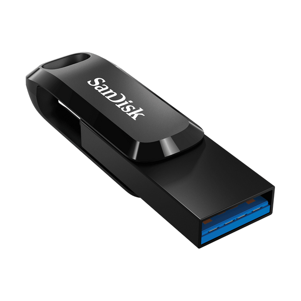 SanDisk 256GB Ultra Dual Drive Go 2-in-1 USB-C & USB-A Flash Drive Memory Stick 150MB/s USB3.1 Type-C Swivel for Android Smartphones Tablets Macs PCs