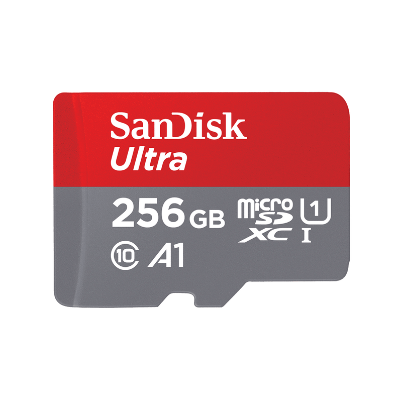 SanDisk 256GB Ultra microSDXC A1 UHS-I/U1 Class 10 Memory Card with Adapter