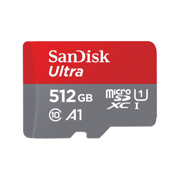 SanDisk 512GB Ultra microSDXC A1 UHS-I/U1 Class 10 Memory Card with Adapter
