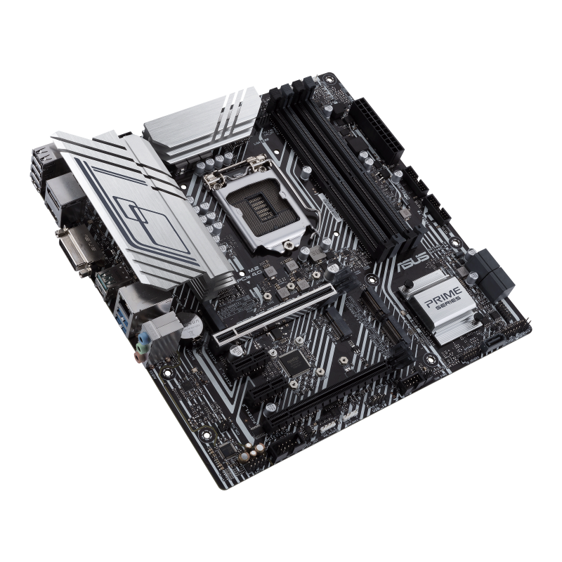 ASUS PRIME Z590M-PLUS Intel Z590 (LGA 1200) Micro ATX Motherboard PCIe 4.0, HDMI DP, SATA, Intel 1Gb Ethernet, Thunderbolt, RGB